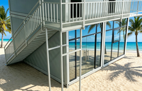 Maison modulaire mobile portable à deux étages en conteneur, design moderne pour chambre, bureau à domicile, salon, atelier, villa en bord de mer