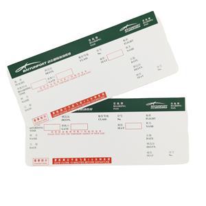 소스 공장 사용자 정의 저렴한 티켓 항공편 오프셋 종이 맞춤형 라벨 코팅지 - Product Image 4