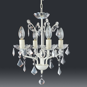 European Lamparas Acrylic Chain Ceiling Lamp Fixture for Bedroom <b>Dining</b> Room Modern White Crystal Chandelier Pendant <b>Light</b> - Product Image 2