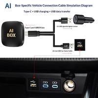 Kabel Transmisi Data CarPlay AI BOX yang Tersedia, Konektor USB/Type-C, Dilengkapi Catu Daya Tambahan (Nylon Berkualitas Tinggi)