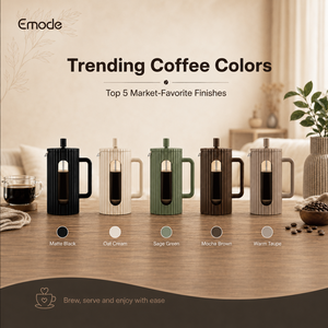 Cafetera Francesa con Vidrio de Borosilicato, 3 Niveles de Filtración, Diseño Acanalado para Café, Té y Bebidas Frías - Product Image 1