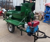 Batteuse agricole multifonctionnelle diesel haute performance pour riz, blé, maïs et haricots – Machine de battage robuste