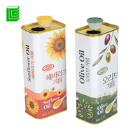 Boîtes de conserve personnalisées pour huile d'olive, 1 litre, contenants en étain pour huile de cuisson, boîtes de conserve pour huile de 1 gallon, emballage