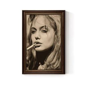 Vintage Sigaar Lounge Muur Kunst Sexy Vrouw Roken Poster Voor Bar Badkamer Industrieel Decor