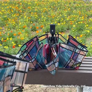 Ombrello pieghevole automatico di Design moderno con romantici Pattern di poesia per i viaggi - Product Image 6