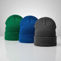Bonnet Y2K imprimé intégral personnalisé avec doublure en satin, bonnet d'hiver tricoté sans revers avec logo jacquard double couche