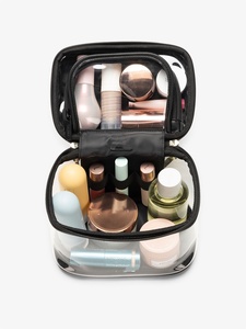 Tùy chỉnh rõ ràng <span class=keywords><strong>Train</strong></span> trường hợp với <span class=keywords><strong>Top</strong></span> ngăn trong màu đen đồ dùng cá nhân rõ ràng PVC túi rộng rãi mỹ phẩm trường hợp Organizer cho cô gái phụ nữ - Product Image 3