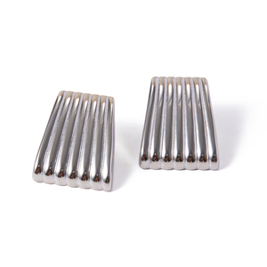 <span class=keywords><strong>Orecchini</strong></span> J&D Chunky Jewelry placcati <span class=keywords><strong>oro</strong></span> 18 carati con texture, <span class=keywords><strong>orecchini</strong></span> a strisce verticali <span class=keywords><strong>rettangolari</strong></span> in acciaio inossidabile. - Product Image 6