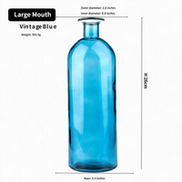 Vase en verre coloré fait main de style Art Déco, écologique, à bouche étroite, pour une seule fleur, multicolore, hydroponique, pour la maison et la table