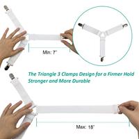 Sangles pour porte-draps de lit Supports de draps de lit Attaches élastiques réglables Supports de draps de lit pour un drap anti-rides
