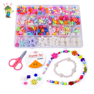 Cuentas de polímero de múltiples formas hechas a mano, pequeñas cuentas acrílicas coloridas, cuentas de bricolaje coloridas educativas para pulsera - Product Image 1