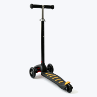 Trottinette pour enfants LS-304B en acier, hauteur réglable, 3-6 ans, trois roues, éclairage LED, charge maximale 65 kg, frein arrière, roulements ABEC-7 en PU/PVC