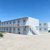 Maison conteneur pliable à deux étages SUNRISE 20FT 40FT, maison modulaire préfabriquée, duplex pliable et portable pour hôtel