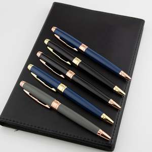 Bolígrafos de Metal de Alta Gama en Azul Marino, Bolígrafo de Tinta Azul de Buena Calidad, Grabado con Logotipo Personalizado para Regalo - Product Image 1