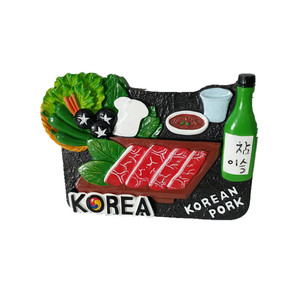 Hàn Quốc Kiến Trúc Và Thực Phẩm Truyền Thống Du Lịch Lưu Niệm 3D Tùy Chỉnh Tủ Lạnh Nam Châm Dễ Thương Phim Hoạt Hình Trang Trí Nội Thất Thủ Công Mỹ Nghệ Poly Nhựa - Product Image 3