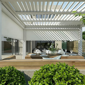 Persianas Enrollables Eléctricas de Aleación de Aluminio, Diseño Moderno Horizontal, Impermeables, para Exteriores, Protección Solar y Contra el Viento - Product Image 4
