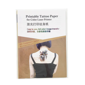 Stiker tato sementara DIY kustom kertas Transfer tato meja cetak bening sementara tahan lama menyala - Product Image 6