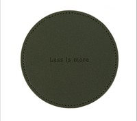 Sous-verres en cuir PU personnalisés avec logo, couleur au choix, 9*9*0.3cm, imperméables, motif circulaire, impression typographique, pour usage promotionnel