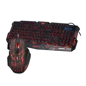 CJ144 Combo clavier souris clavier et une souris clavier de jeu rose prise câble souris