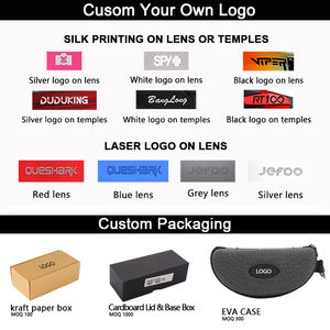 カスタムデザインロゴuv400偏光TR90クリケットバイク野球サイクリンググラス特大の男性用スポーツサングラス - Product Image 6