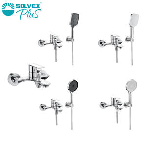 Mélangeur <span class=keywords><strong>de</strong></span> baignoire en laiton mural SOLVEX avec jet <span class=keywords><strong>de</strong></span> <span class=keywords><strong>douche</strong></span> et barre coulissante <span class=keywords><strong>de</strong></span> pulvérisation <span class=keywords><strong>de</strong></span> massage 2 connecteurs excentriques - Product Image 1