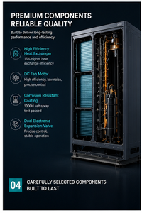 Unité climatique Hisense X3 Gold Fin à condensation, résistante aux intempéries, à fréquence variable stable, avec technologie Hitachi A+++ DC Inverter, de luxe - Product Image 4