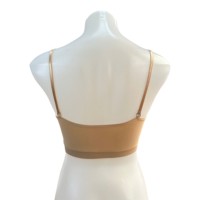 Soutien-gorge sans couture sans armatures avec coussinets amovibles, bretelles fines réglables, confort quotidien, bralette pour femme