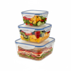 Transparent Square Food Storage <b>Container</b> With Airtight Lid For Lunch And <b>Refrigeration</b> - Product Image 1