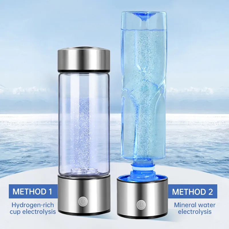 सबसे अच्छा जनरेटर Ionizer H2 अमीर कप फिल्टर ग्लास पोर्टेबल हाइड्रोजन-अमीर प्लास्टिक क्षारीय स्वास्थ्य निर्माता यूएसबी हाइड्रोजन पानी की बोतल