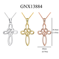 Vente en gros de bijoux fins en argent sterling 925 personnalisé cheval éléphant animal noeud croix cz collier coeur