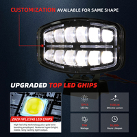 10 pouces Led Driving Lights Spotlight Truck 24V Led Phare Led 4x4 Blanc Ambre pour scania volvo heavy duty truck