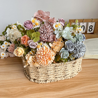 ZhiXia personnalisé en gros naturel préservé vraie touche fleurs Rose bouquet artificielle Rose fleur décoration