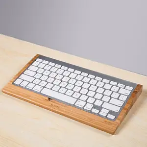 Penyangga Keyboard nirkabel Apple, kerajinan kayu Bluetooth