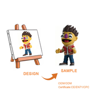 Jouet en PVC miniature jaune personnalisé pour fille, poupée artistique en PVC OEM, peut être placée sur la table, jouet en PVC de haute qualité personnalisé