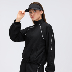 <span class=keywords><strong>Giacche</strong></span> a vento da <span class=keywords><strong>donna</strong></span> alla moda, casual, ampie, a maniche lunghe, con cerniera intera, in pile, antivento, per sport all'aperto - Product Image 4