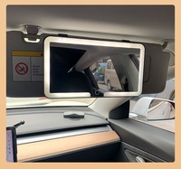 Miroir de maquillage universel pour pare-soleil de voiture avec lumière LED, miroir de vanité éclairé haute définition avec emballage en boîte de couleur en plastique