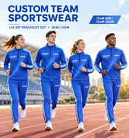 Ensemble d'entraînement de football à col zippé, survêtement de football personnalisé par sublimation, uniforme d'équipe OEM ODM, faible MOQ, vente en gros, pour jeunes et adultes