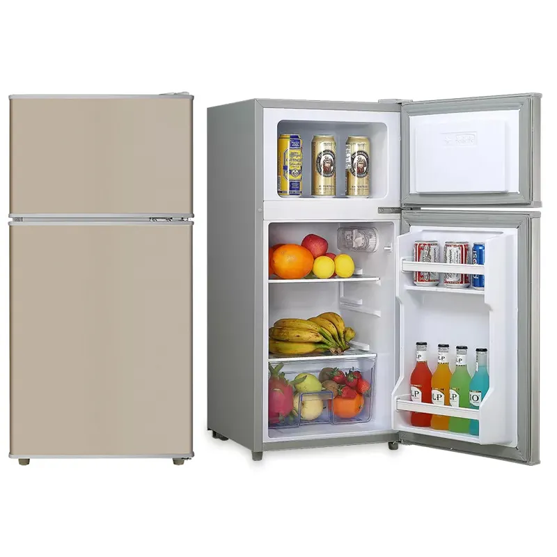 Домашний холодильник Горячая распродажа! Готовые цены по прейскуранту завода маленькие размеры Верхняя морозильная камера двойная дверь холодильника BCD-85