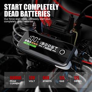 Avviatore di Emergenza Portatile 27000mAh 12V 24V con Batteria al Litio, Power Bank e Cavi di Avviamento per Veicoli - Product Image 4
