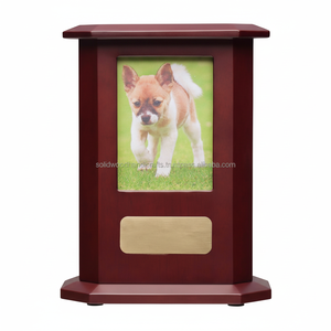 Caja de madera para urna funeraria hecha a mano para cenizas de mascotas Urnas de cremación de madera para cenizas de gatos y perros Urnas de palisandro a bajo precio - Product Image 1