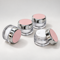 Crème cosmétique d'essai en flacon rond bleu avancé de 20g, crème pour le visage, crème pour les yeux, flacons séparés, pot à crème, emballage cosmétique