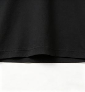 T-shirt Homme Oversize Noir en Coton Peigné Couleur Unie Épaules Tombantes Décontracté Manches Courtes Vente en Gros - Product Image 6