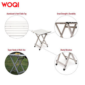 Mesa plegable para exteriores Woqi 47.5x49.5x60 cm, ligera, de aluminio, compacta, para camping, picnics y barbacoas - Product Image 3