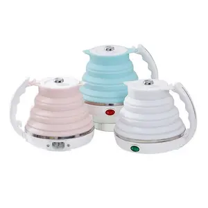 Handle detachable folding appliances electric kettle mini electric kettle for travellers silicone foldable