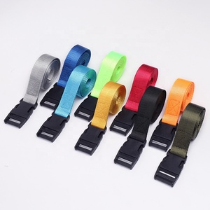 Wholesale Fashion Travel Luggage Belt strap Color Nylon Adjustable Luggage Bag Belt Strap With Plastic Buckle
