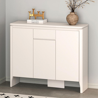 Meuble à chaussures étroit sur mesure, panneaux en mélamine PET avec bordure laser, armoire à chaussures pour petits espaces d'entrée