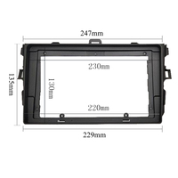Marco de Radio automático para coche, reproductor Multimedia con pantalla grande de 9 pulgadas, 2 Din, para Toyota Corolla Auris 2006, 2007, 2008, 2009, 2010, 2011, 2012