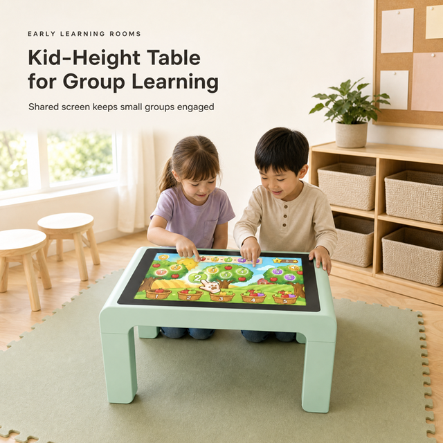 21.5-43 Inch Smart Kid Touch Screen Interactive Table OEM Customizable Game Table for School Retail Store Elevator Wayfinding