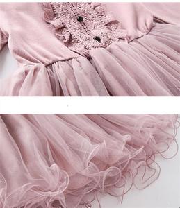 Vestido de Fiesta al por Mayor para Niñas, de Manga Larga, Estilo Princesa Musulmana, Elegante, de Algodón con Volantes, para Niños, Ropa de Disfraces - Product Image 6