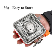 Réchaud à gaz miniature réglable et durable pour le camping, réchaud à gaz miniature pliable portable pour l'extérieur